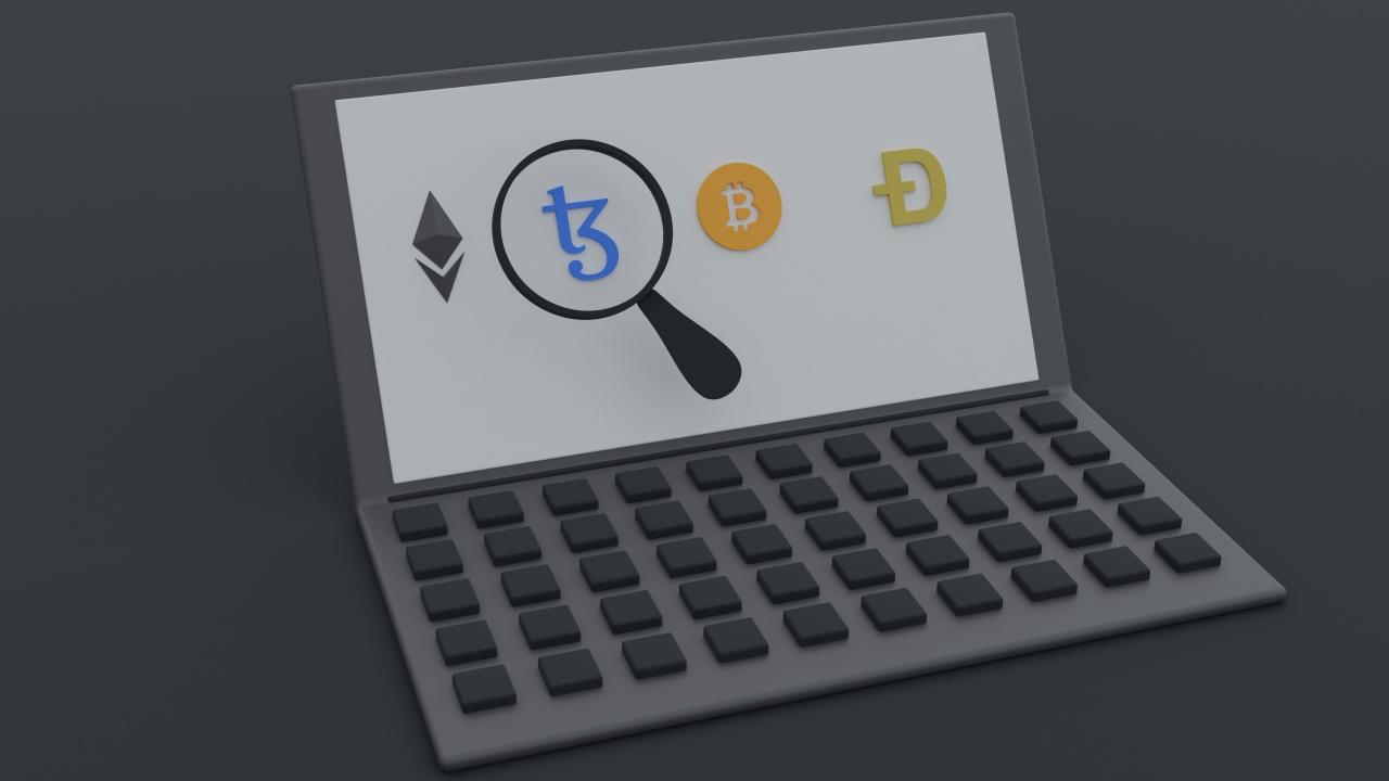 a computer keyboard with a magnifying glass on top of it